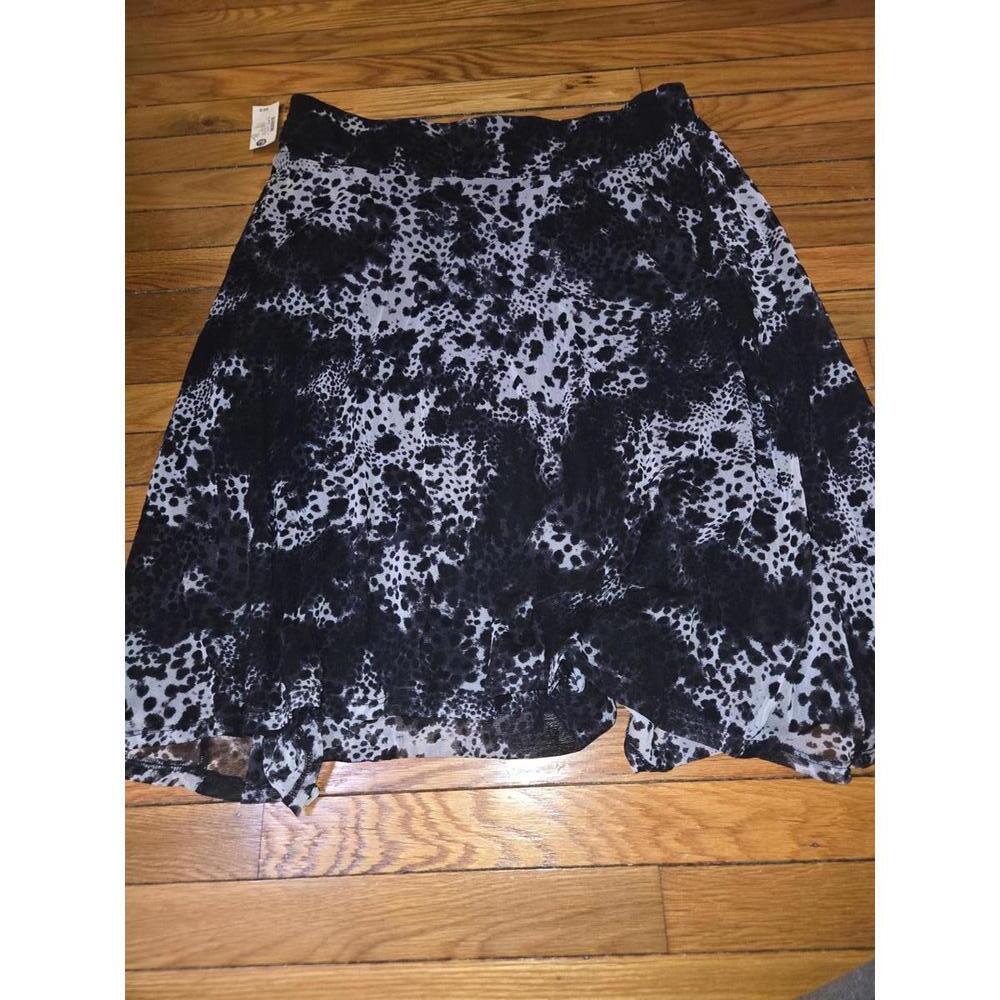 Premise Black and Gray Patterned Skirt